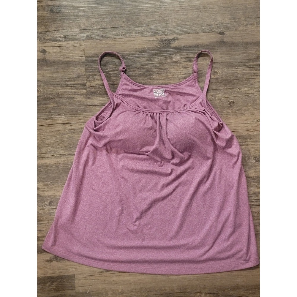 32 Degrees Cool Womens Shelf Bra Cami Tank Top Purple Mauve Small Adjustable